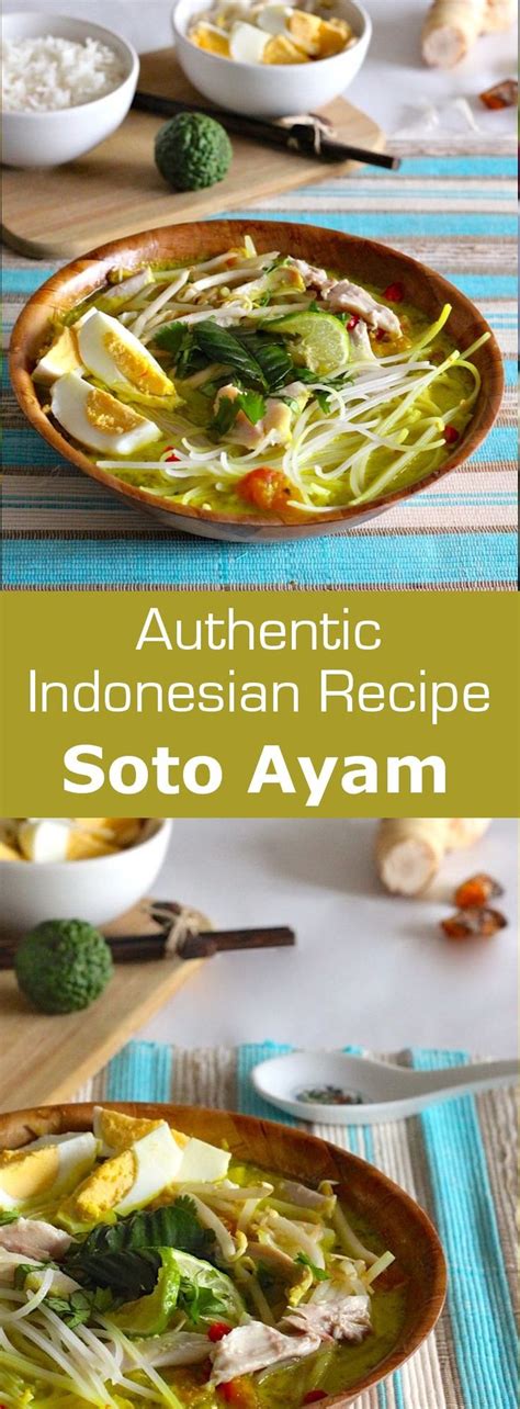 This recipe is my family's favourite for lunch and dinner. Soto Ayam is a traditional Indonesian soup deliciously flavored, also served in ... - Easy ...