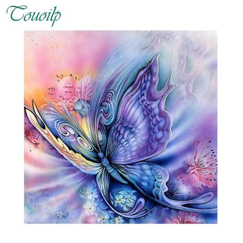 Diy Full Round Drill 5d Diamond Painting Butterfly Handmade Embroidery