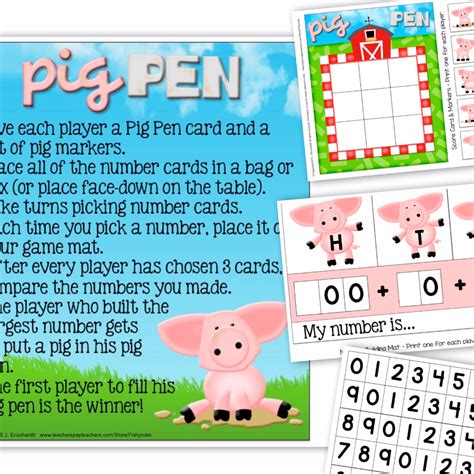 Pig Pen Place Value Game Fishyrobb