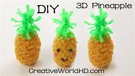 How To Make Kawaii Pineapple 3d Printing Pen Creationsscribbler Diy