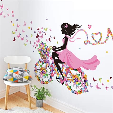 New floral crown highland cow wood wall decor price $24.99 quick view new white llama wood wall decor price $29.99 quick view new hazy birch trees canvas wall decor price $34.99 quick view Amazon.com: Wall Decal Pink Flowers Blue Butterflies Home Sticker House WallPaper Removable ...