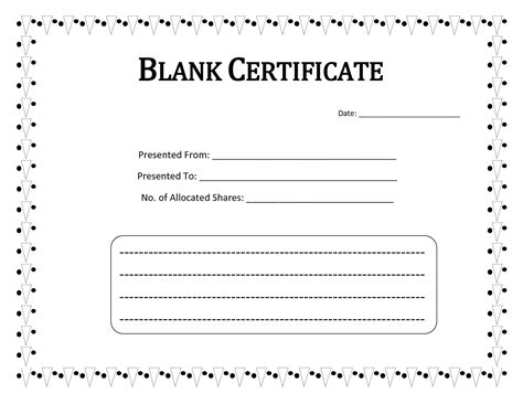 Free printable blank certificate template that you can print blank or customize online before you print. Blank Certificate Templates to Print | Activity Shelter