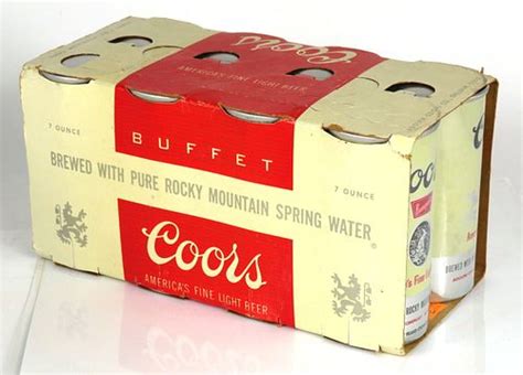 1968 Coors Buffet Beer 8 Pack Full 7oz Cans Eight Pack Can Carrier