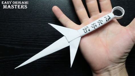 Kunai Minato From Naruto Easy Origami Masters Youtube