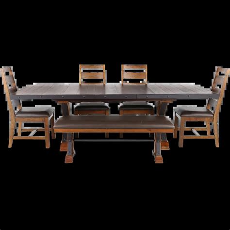Tana Rustic Brown 6 Piece Dining Room Set Rc Willey