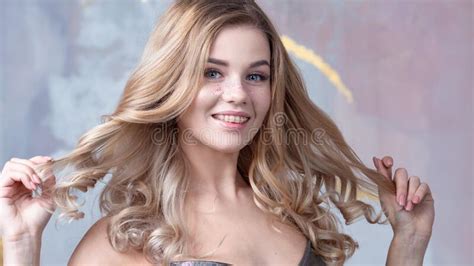 Beautiful Young Woman With Perfect Blonde Tone Stock Image Image Of
