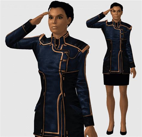 Ashley Williams Miranda Lawson Commander Shepard Dress Uniform Mass