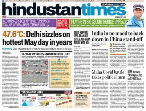 Newspaper Headlines: India-China Face-Off In Ladakh, Delhi Records ...
