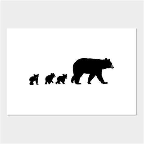 Mama Bear And Her Cubs Mama Bear And Cubs Posters And