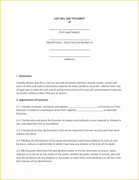 Last Will And Testament Arizona Template Free Of 2018 Living Will Form