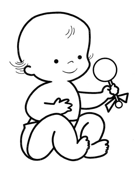 Desenhos De Bebê Fácil Para Colorir E Imprimir Colorironlinecom
