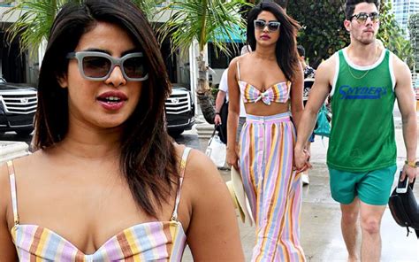 priyanka chopra showcased her trim figure in a trendy setting while out with husband nick jonas