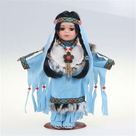 10 Porcelain Indian Doll Little Cubs Set Of 6 Asst D D10705k Kinnex Dolls
