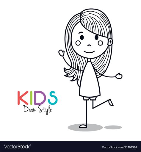 Simple Little Girl Drawing