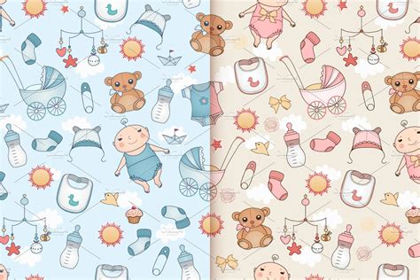 Baby Design Seamless Patterns ~ Illustrations ~ Creative Market