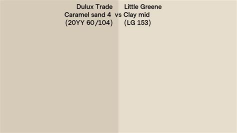 Dulux Trade Caramel Sand 4 20yy 60104 Vs Little Greene Clay Mid Lg