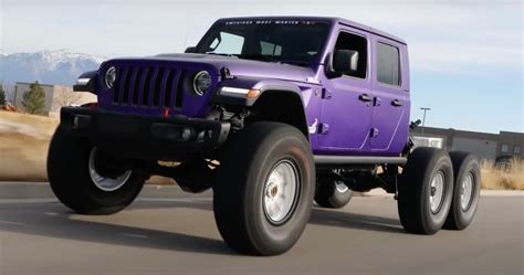 Watch This Youtuber Drive His Hellesaurus 6x6 Jeep Gladiator For The