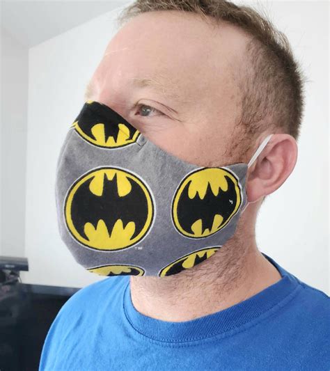 Face Mask Batmanface Mask Superherokids Face Maskface Mask Etsy