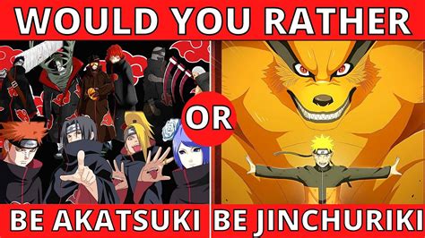 Naruto Would You Rather Challenge Naruto Quiz Anime Quiz Youtube