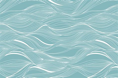 Sea Waves Seamless Patterns Set 1 Wave Illustration Wave Pattern