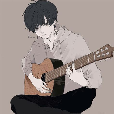 Sad Anime Guy Playing Guitar Download Sad Boy With Guitar Mobile