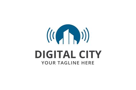 Digital City Logo Template Creative Daddy
