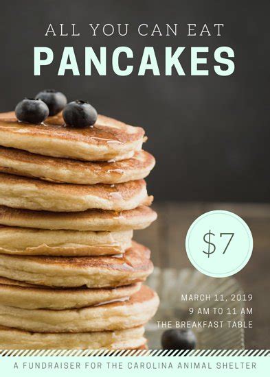 pancake breakfast fundraiser flyer template amulette
