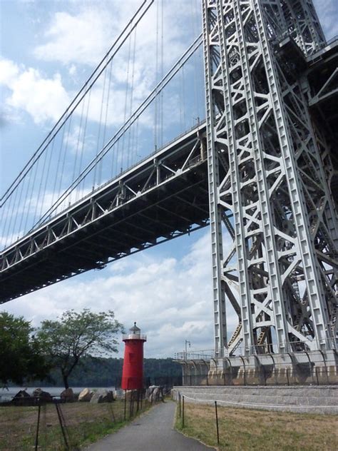 The Little Red Lighthouse And The George Washington Bridge A Photo On
