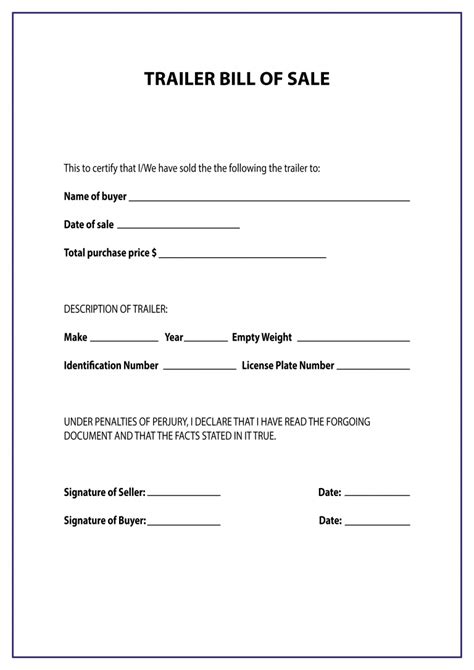 Bill Of Sale Form Template For Car Boat And Vehicle Word And Pdf