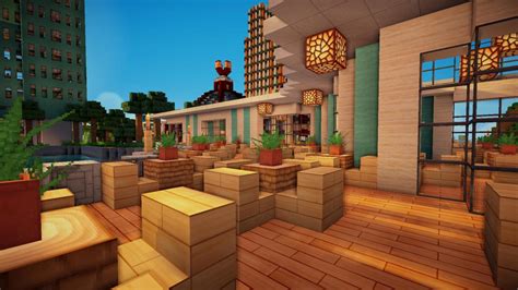Modern Seaside Restaurant Minecraft Map