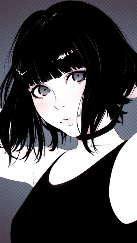 Inspirierend Anime Girl With Black Hair Short Seleran