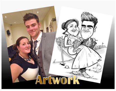 The Wedding Artist Stylish Caricature Artist For Hire Poster