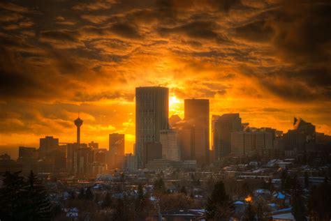 Calgary Winter Sunset A Cool Sunset In Calgary Winter 201 Flickr