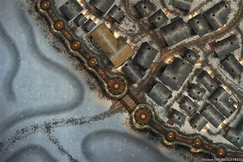 Ptolus Gate Walls Towers And Buildings Homebrew Map