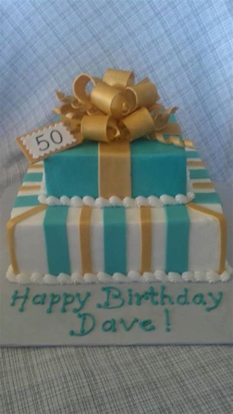 So want something that little bit different for your centrepiece on your special day, be it a birthday, anniversary, wedding etc. Turquoise And Gold 50Th Birthday Cake Butter Cream Icing ...