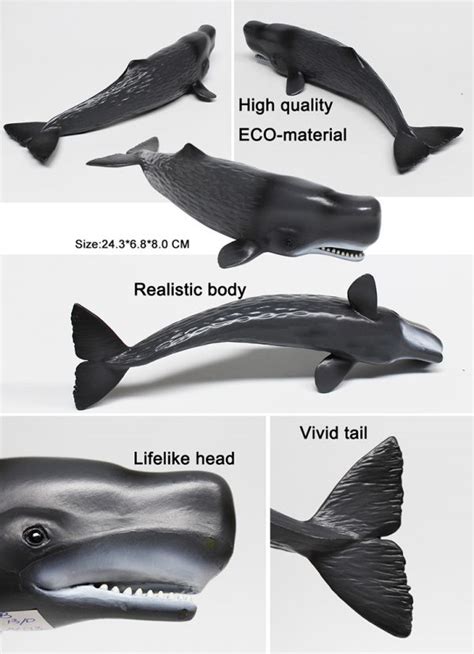 Sperm Whale Plastic Sea Animals Realistic Model Toy · Believe Fly Toys