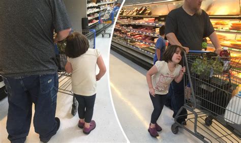Father Caught On Camera Dragging Young Daughter Around Supermarket By