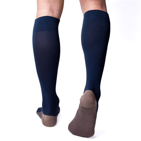 Knee High Compression Socks For Men Dr Motion Solid Copper Infused