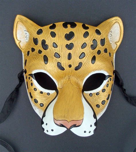 Golden Jaguar Leather Mask By Merimask On Deviantart Leather Mask
