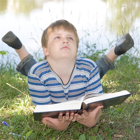 Boy Reads A Big Book Stock Photo Image Of Reading Children 2645902