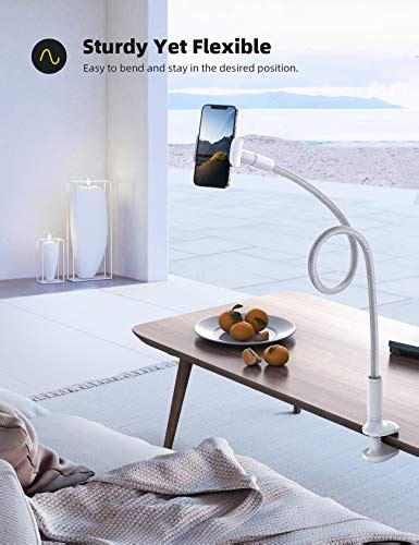 Lamicall Phone Holder Bed Gooseneck Mount Cell Phone Clamp Clip For