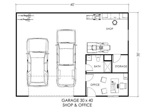 House Plans With Garage Workshop Garage Floor Plans Garage Shop