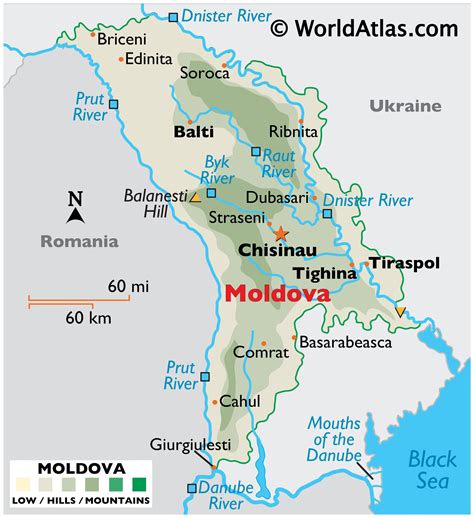 Moldova Large Color Map