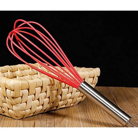 Silicone Whisk Set Ouddy 2 Pack Wire Kitchen Wisks For Cooking