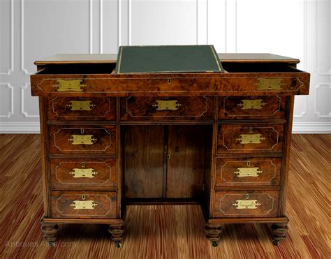 It was made in rices landing, according to the provenance we were given, and stayed in greene county for over. Small Antique Campaign Desk In Teak & Amboyna - Antiques Atlas