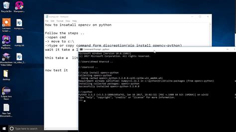 Install Opencv Python In Windows 10 Install Opencv 4 On Windows Youtube