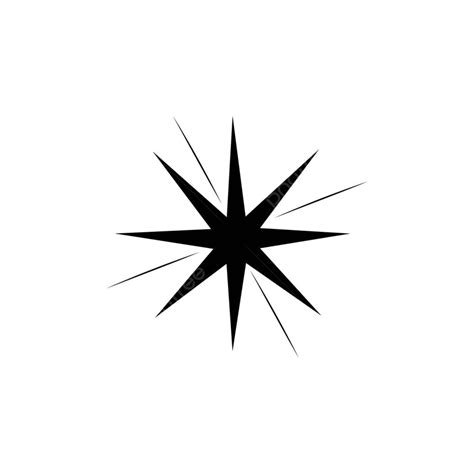 Gambar Vektor Logo Ikon Bintang Cahaya Berkilau Starburst Berkelip
