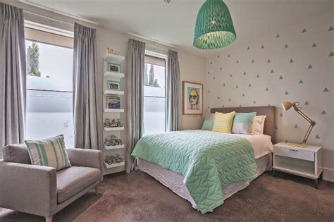 It started out with my 14 year old writhing in pain at 6am. Fresh Mint And Grey Modern Big Girl's Bedroom | Kidsomania