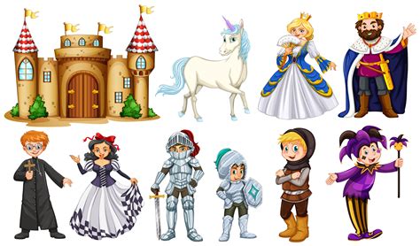 Different Characters In Fairy Tales 417166 Vector Art At Vecteezy