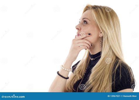Woman Looking At Something Stock Image Image Of Isolated 13967021